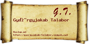 Györgyjakab Talabor névjegykártya